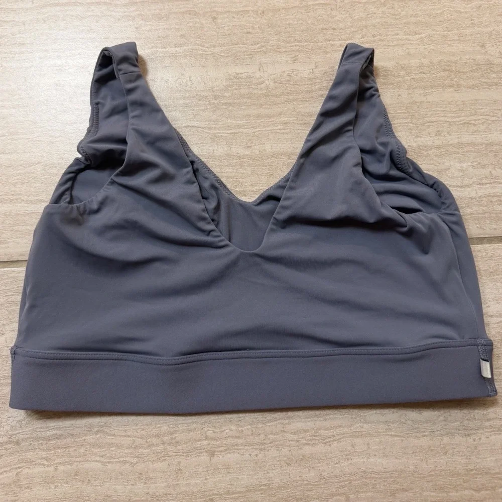 Harper Wilde Bliss Bralette Slate Blue Gray V-Neck Lounge Bra 2X-Large